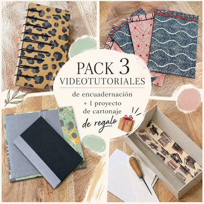 PACK DE 3 VIDEOTUTORIALES + 1 DE REGALO  🎁